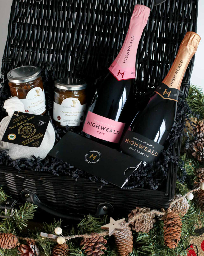 highweald, wine, christmas, hamper,